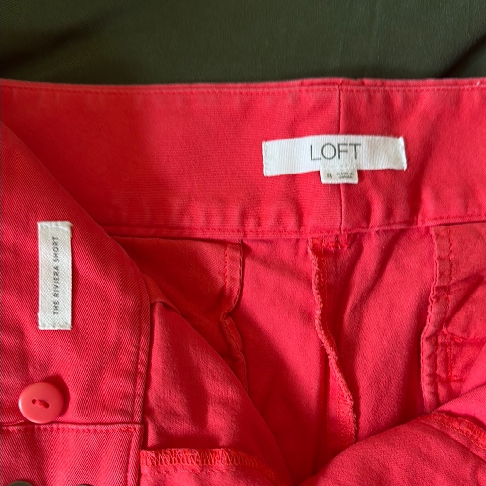 LOFT Red Shorts
